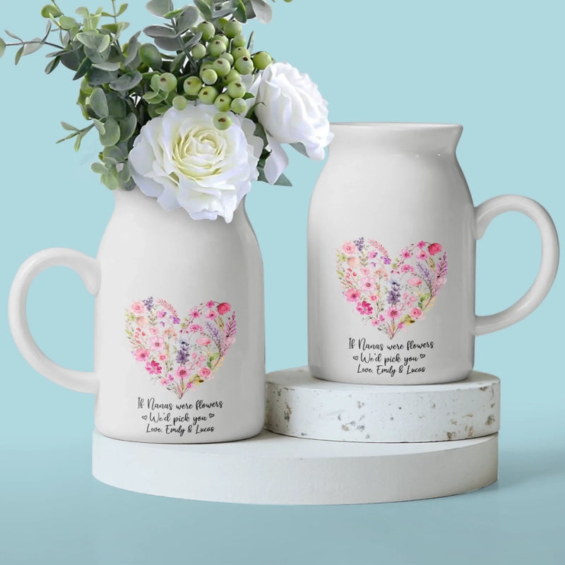 Custom Home Decor Flower Vase - Personalized Mother's Day Birthday Gifts For Mom, Grandma - Blooming With Your Love