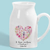 Custom Home Decor Flower Vase - Personalized Mother's Day Birthday Gifts For Mom, Grandma - Blooming With Your Love