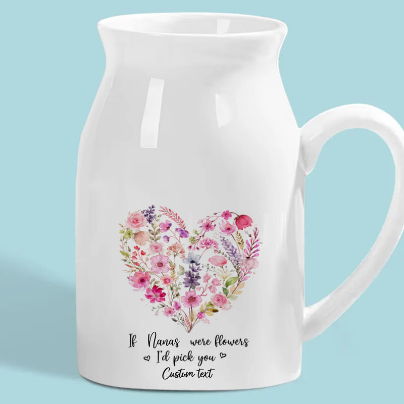 Custom Home Decor Flower Vase - Personalized Mother's Day Birthday Gifts For Mom, Grandma - Blooming With Your Love