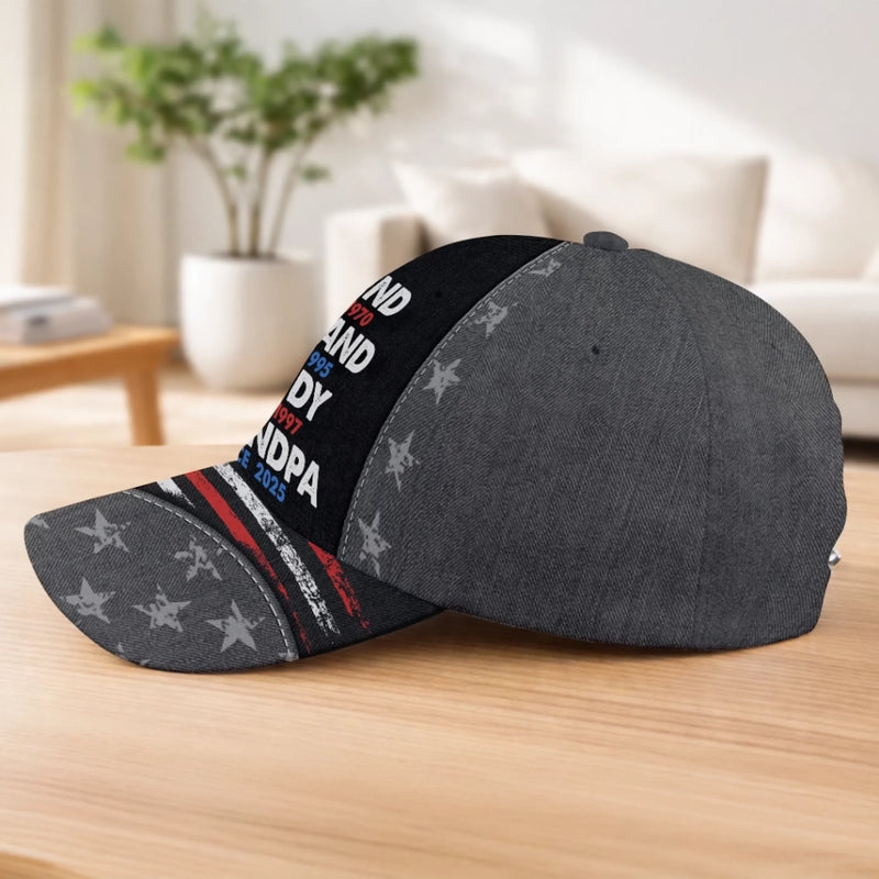 Custom Hat, All Over Print Classic Cap - Personalized Father's Day Birthday Gifts For Dad, Grandpa - Your Love Built This Family