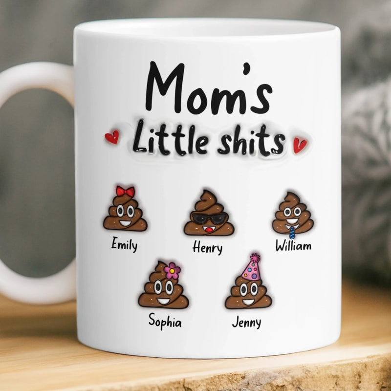 Custom 3D Inflated Effect Printed Mug - Personalized Funny Mother's Day Birthday Gifts For Mom - Mom’s Little Chaos