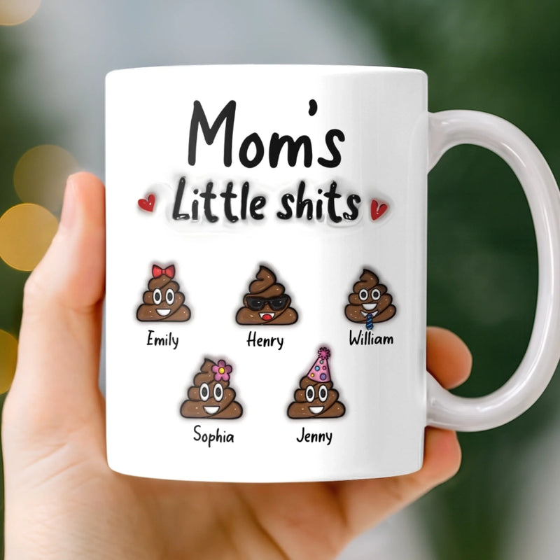 Custom 3D Inflated Effect Printed Mug - Personalized Funny Mother's Day Birthday Gifts For Mom - Mom’s Little Chaos