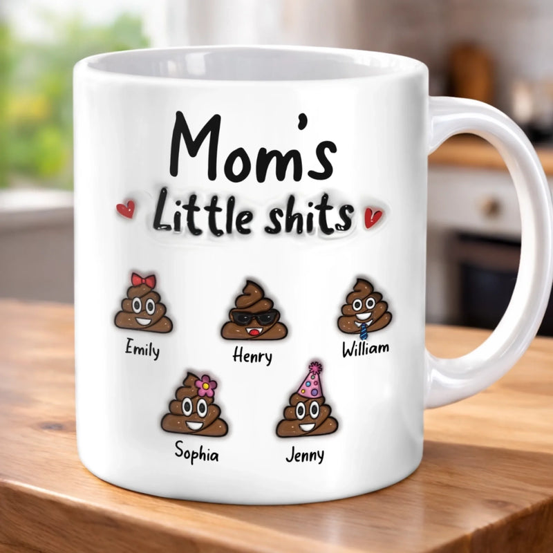 Custom 3D Inflated Effect Printed Mug - Personalized Funny Mother's Day Birthday Gifts For Mom - Mom’s Little Chaos