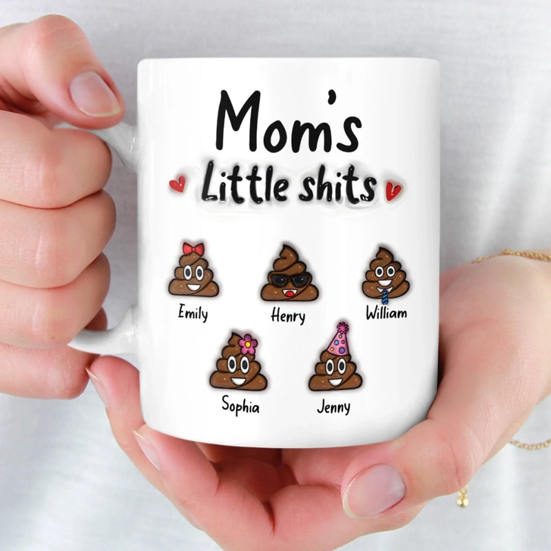 Custom 3D Inflated Effect Printed Mug - Personalized Funny Mother's Day Birthday Gifts For Mom - Mom’s Little Chaos