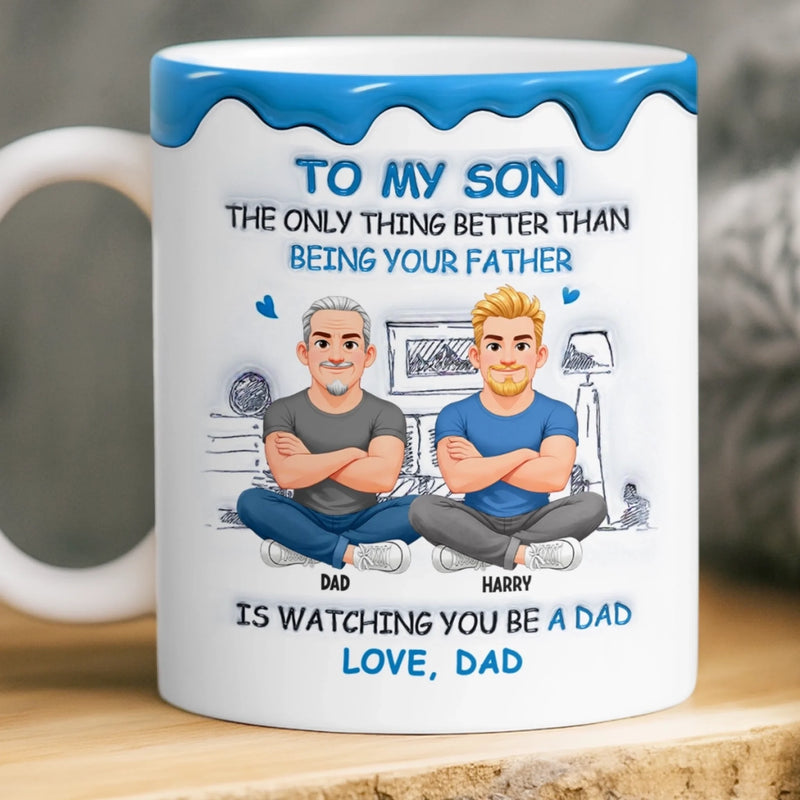 Custom 3D Inflated Effect Printed Mug - Personalized Birthday Gifts For Son - My Son My Pride