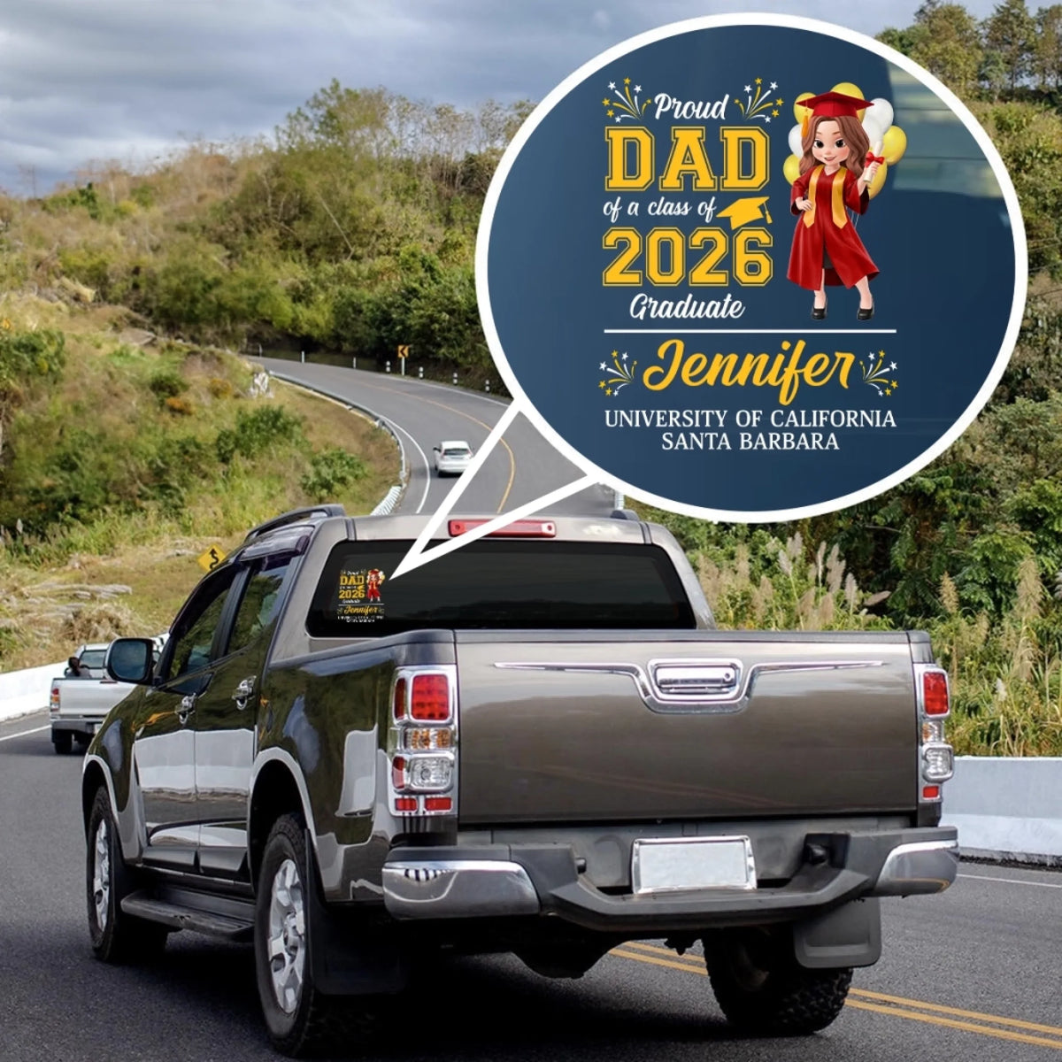 Custom RV Decal - Personalized Graduation Gifts For Him, Her - Go Where Your Dreams Take You