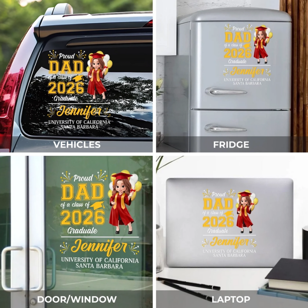 Custom RV Decal - Personalized Graduation Gifts For Him, Her - Go Where Your Dreams Take You