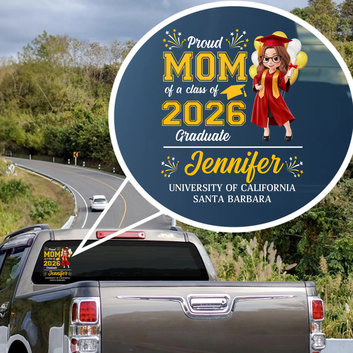 Custom RV Decal - Personalized Graduation Gifts For Him, Her - Go Where Your Dreams Take You