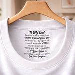 Custom Inside Neck Print T-Shirt - Personalized Father's Day Birthday Gifts For Dad, Daughter - Always Your Little Kid