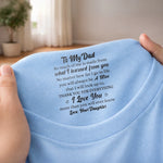 Custom Inside Neck Print T-Shirt - Personalized Father's Day Birthday Gifts For Dad, Daughter - Always Your Little Kid