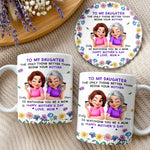 Custom Mug And Coaster Set - Personalized Mother's Day Birthday Gifts For Daughter - Like Mother, Like Daughter