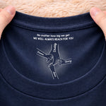 Custom Inside Neck Print T-Shirt - Personalized Father's Day Birthday Gifts For Dad - I Will Always Reach For You