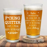 Now You Can Do Nothing All Day - Coworker Personalized Custom Beer Glass - Appreciation, Retirement Gift For Coworkers, Colleagues