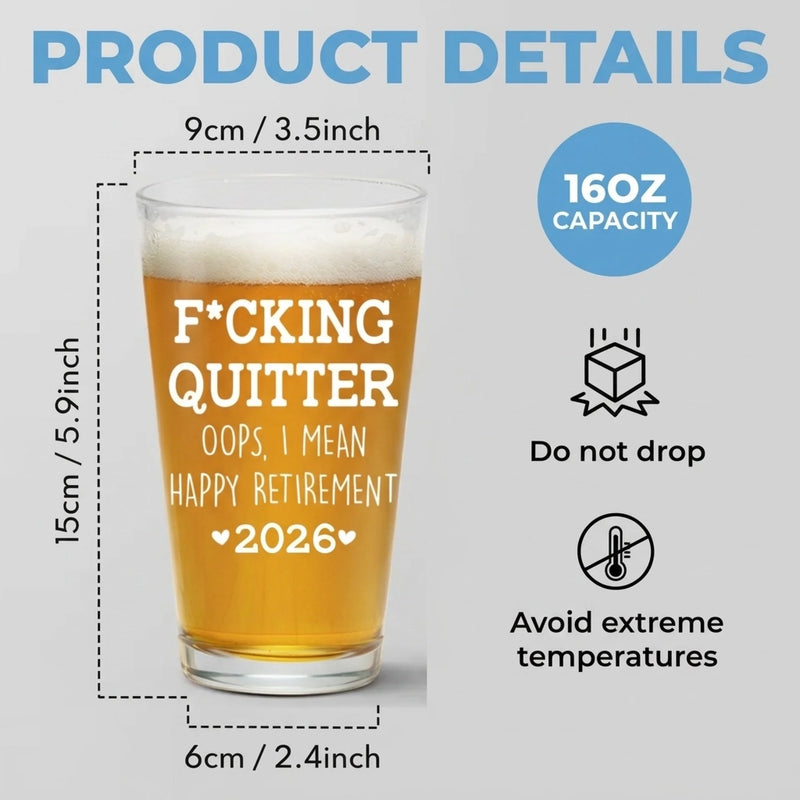 Now You Can Do Nothing All Day - Coworker Personalized Custom Beer Glass - Appreciation, Retirement Gift For Coworkers, Work Friends, Colleagues
