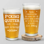 Now You Can Do Nothing All Day - Coworker Personalized Custom Beer Glass - Appreciation, Retirement Gift For Coworkers, Colleagues