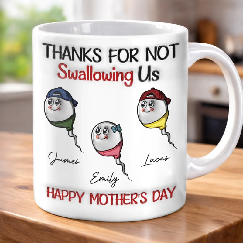 Custom 3D Inflated Effect Printed Mug - Personalized Funny Mother's Day Birthday Gifts For Mom - Mom Was Right Always