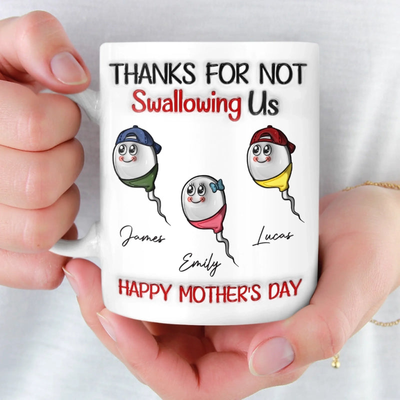 Custom 3D Inflated Effect Printed Mug - Personalized Funny Mother's Day Birthday Gifts For Mom - Mom Was Right Always