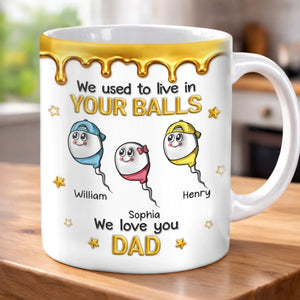 Custom 3D Inflated Effect Printed Mug - Personalized Funny Father's Day Birthday Gifts For Dad - My First Hero