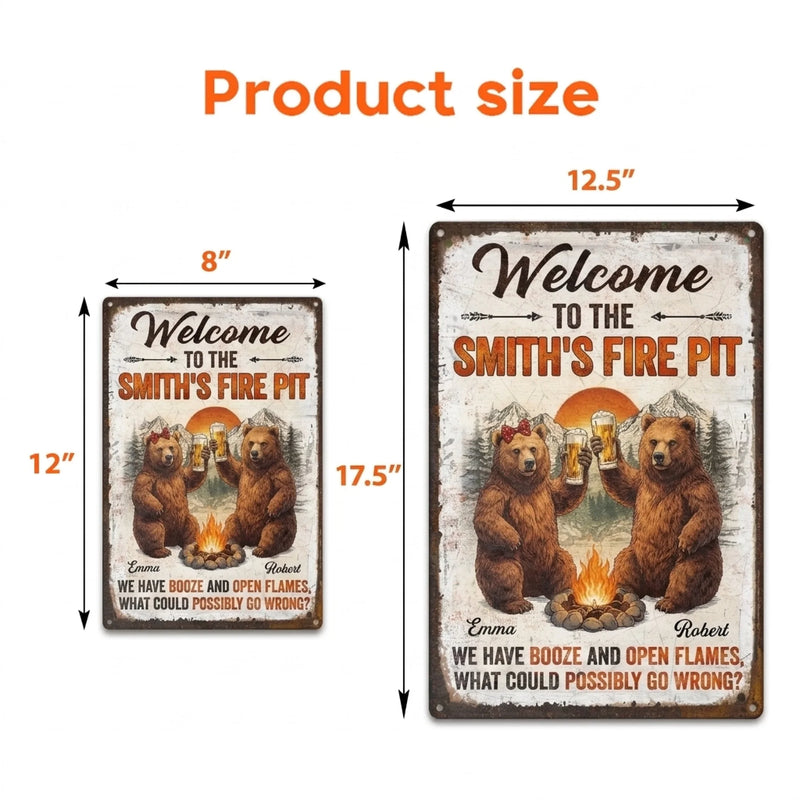 Custom Home Decor Metal Sign - Personalized Birthday Camping Gifts For Campers, Mom, Dad, Brother, Sister, Kids - This Is Our Happy Place