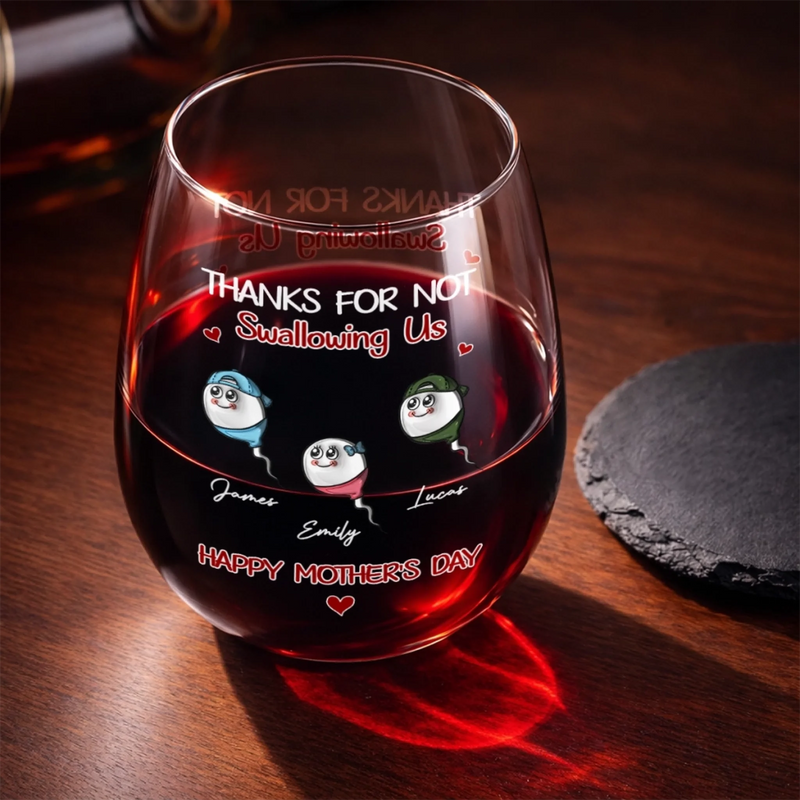 Custom Wine Glass -Personalized Funny Mother's Day Birthday Gifts For Mom - My Bestie For Life