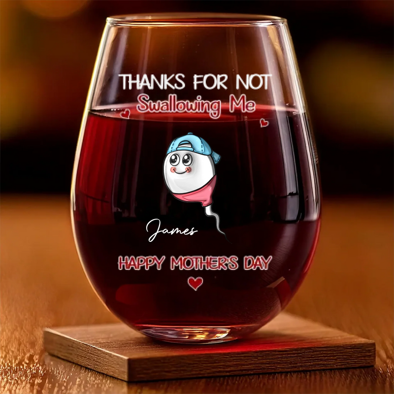 Custom Wine Glass -Personalized Funny Mother's Day Birthday Gifts For Mom - My Bestie For Life