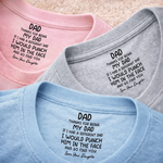 Custom Inside Neck Print T-Shirt - Personalized Father's Day Birthday Gifts For Dad - Best Dad In The World