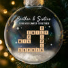 Custom Scrabble Snow-Filled Ball Ornament - Personalized Christmas Birthday Gifts For Brother, Sister - Love Wrapped Beneath