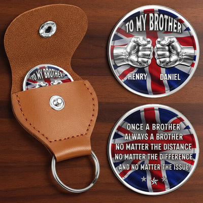 Custom Pocket Hug - Personalized Birthday Gifts For Brother - Unbreakable Brothers No Matter The Issue