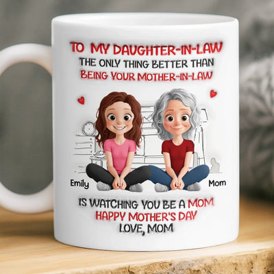 Custom 3D Inflated Effect Printed Mug - Personalized Mother's Day Birthday Gifts For Daughter-In-Law - So Much Grace, So Much Love