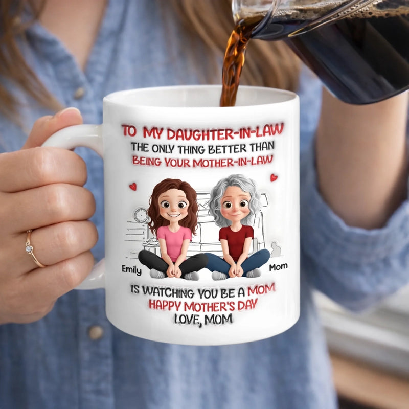 Custom 3D Inflated Effect Printed Mug - Personalized Mother's Day Birthday Gifts For Daughter-In-Law - So Much Grace, So Much Love