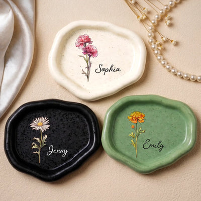 Custom Aesthetic Jewelry Dish - Personalized Birthday Gifts For Besties, Sisters, BFF, Family, Yourself - Shine Bright Be Yourself