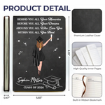 Custom Leather Writing Journal - Personalized Graduation Gifts For Him, Her - The Future Is Written By You
