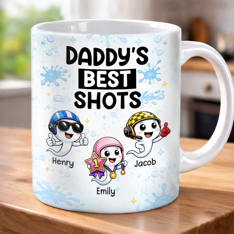 Custom Mug - Personalized Funny Father's Day Birthday Gifts For Dad - The Heart Of Our Family