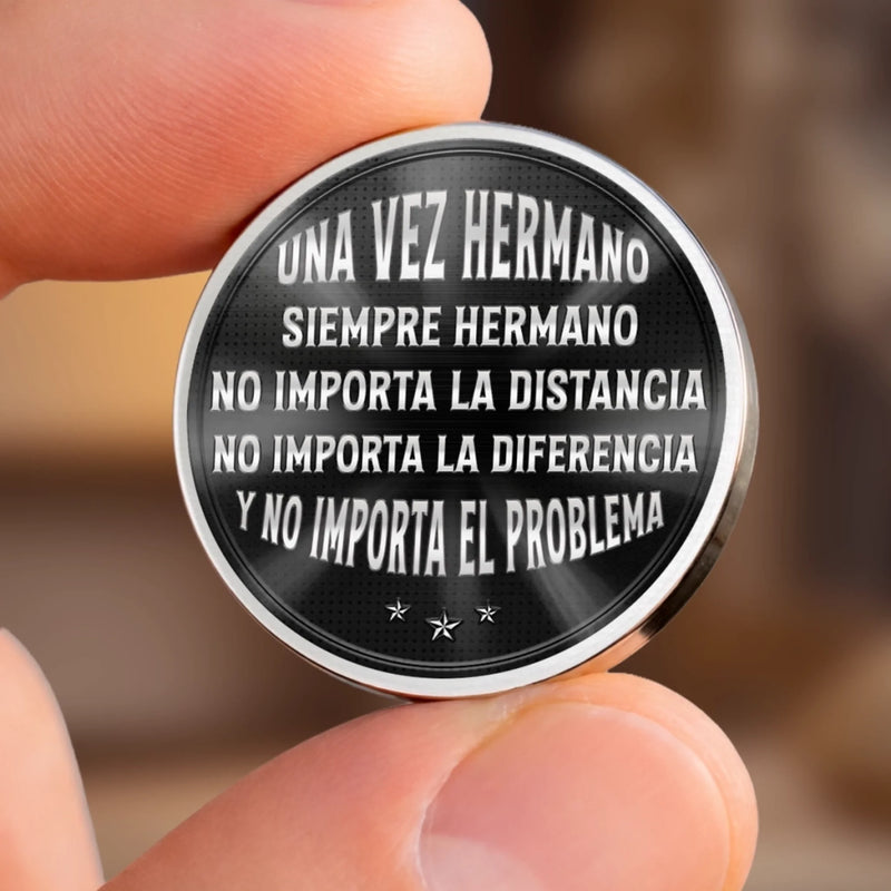 Abrazo De Bolsillo Personalizado - Regalo Para Hermano - Unidos Por Siempre Sin Importar El Problema