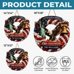 Custom Wood Sign - Personalized America 250th Anniversary Gifts For Mom, Dad, Brother, Sister, Kids - Freedom Is Who We Are