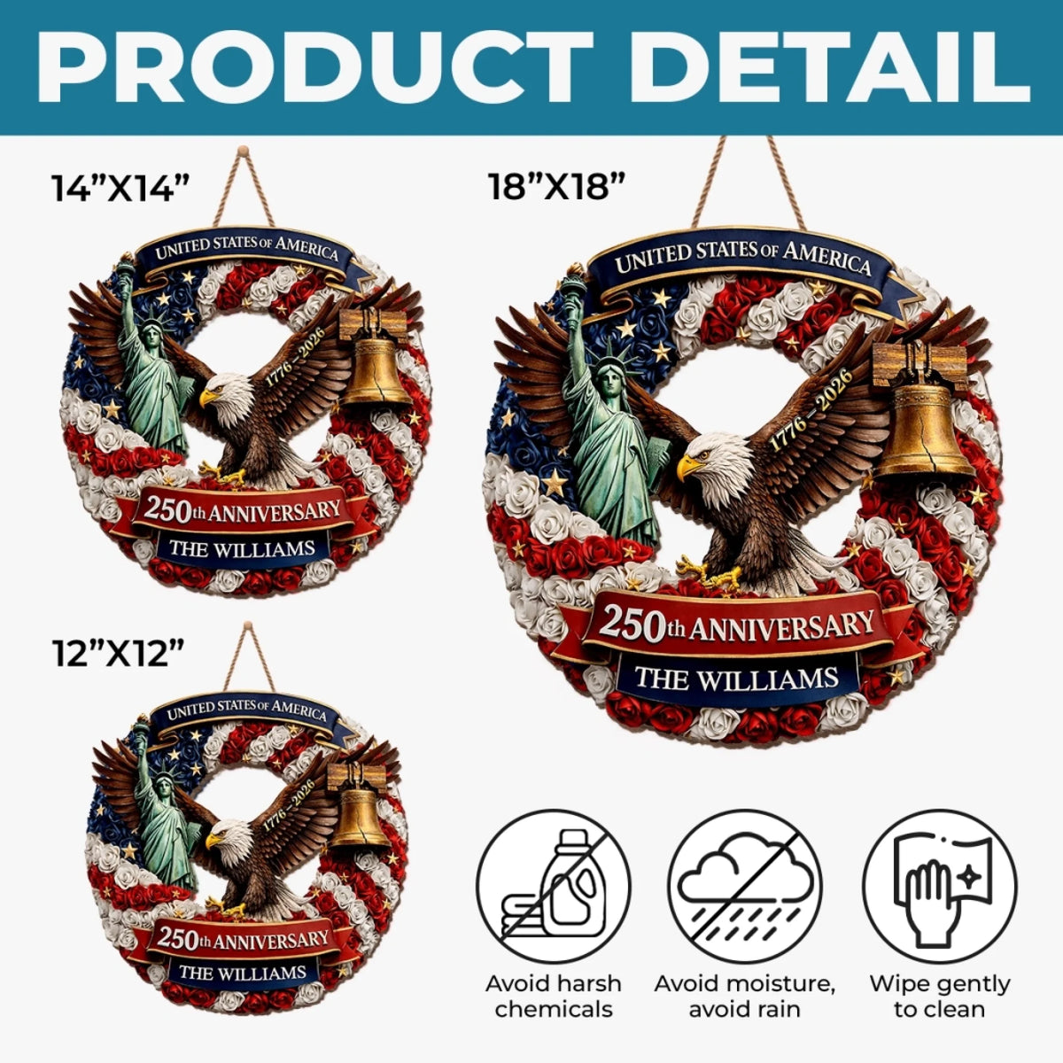 Custom Wood Sign - Personalized America 250th Anniversary Gifts For Mom, Dad, Brother, Sister, Kids - Freedom Is Who We Are