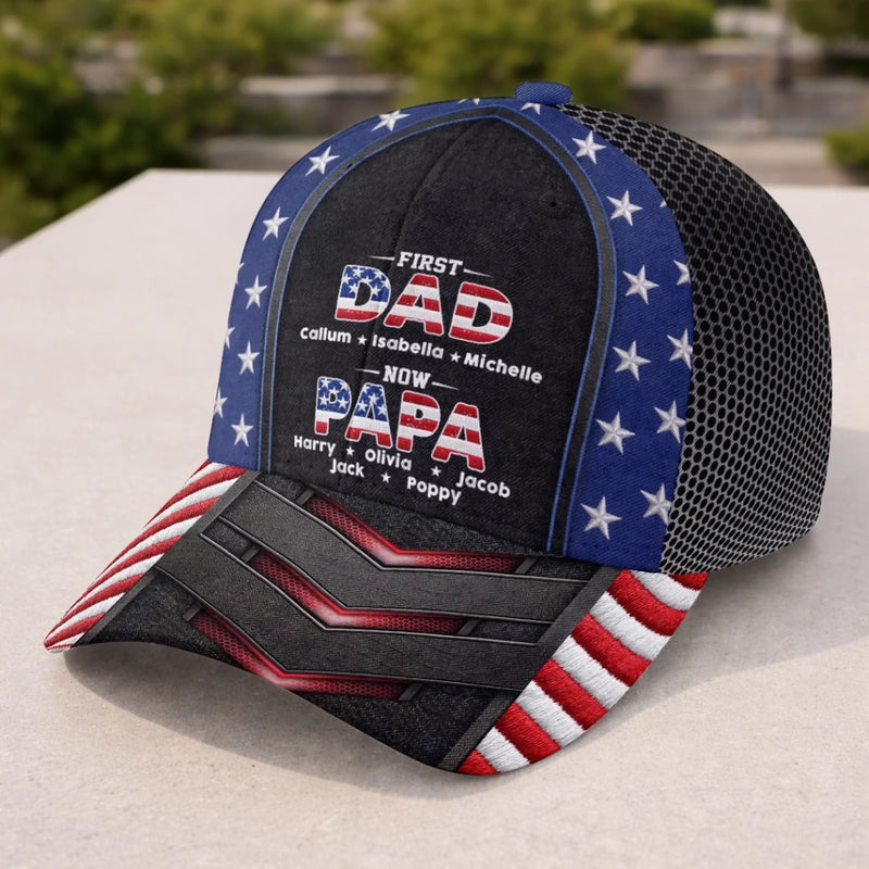 Custom Hat, All Over Print Classic Cap - Personalized Father's Day Birthday Gifts For Dad, Grandpa - Grandpa Love Never Fades