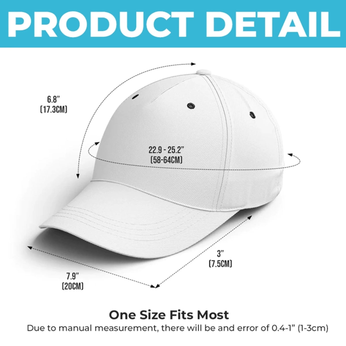 Custom Hat, All Over Print Classic Cap - Personalized Father's Day Birthday Gifts For Dad, Grandpa - Blessed Beyond Measure