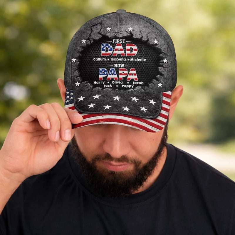 Custom Hat, All Over Print Classic Cap - Personalized Father's Day Birthday Gifts For Dad, Grandpa - Blessed Beyond Measure