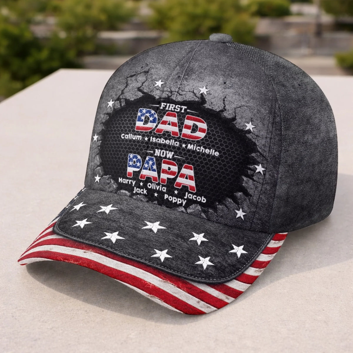 Custom Hat, All Over Print Classic Cap - Personalized Father's Day Birthday Gifts For Dad, Grandpa - Blessed Beyond Measure