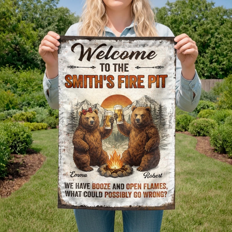 Custom Flag - Personalized Anniversary Wedding Camping Gifts For Campers, Husband And Wife, Him And Her - Where Love Meets The Outdoors