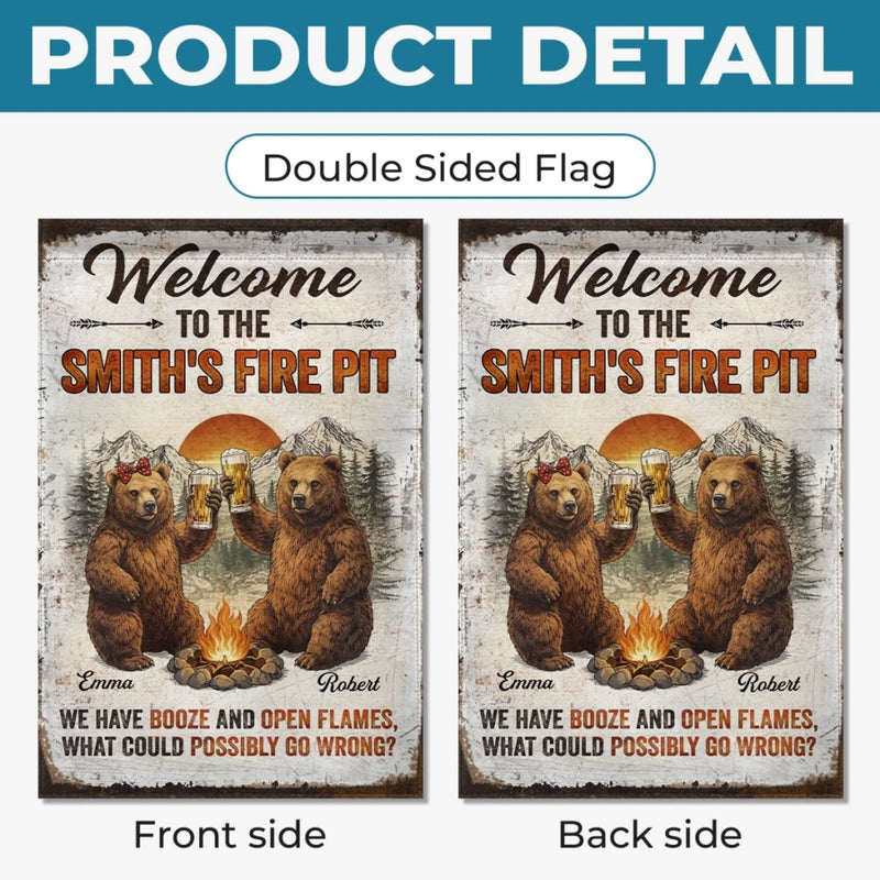 Custom Flag - Personalized Anniversary Wedding Camping Gifts For Campers, Husband And Wife, Him And Her - Where Love Meets The Outdoors