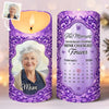 Custom Photo LED Candle - Personalized Memorial Sympathy Gifts For Loss Of Mom, Dad - Always Loved Never Forgotten