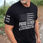Custom Unisex T-Shirt With Design On Sleeve - Personalized Father's Day Birthday Gifts For Dad, Grandpa - Dad Leads With Love