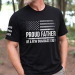 Custom Unisex T-Shirt With Design On Sleeve - Personalized Father's Day Birthday Gifts For Dad, Grandpa - Dad Leads With Love