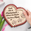 Custom 2-Layered Wooden Plaque - Personalized Mother's Day Birthday Gifts For Mom - Blessed With The Best Mom
