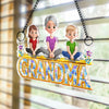 Custom Window Hanging Suncatcher Ornament - Personalized Mother's Day Birthday Gifts For Mom, Grandma - Grandma’s Love Never Fades