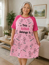 Custom Women's Sleep Tee - Personalized Birthday Gifts For Mom, Grandma - This Grandma Belongs To
