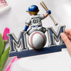 Great Players Are Raised By Even Greater Moms - Family Personalized Custom Shaped 2-Layered Wooden Plaque With Flat Stand - Mother's Day, House Warming Gift For Mom, Sport Lovers, Sport Players