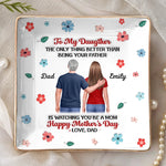 Custom 3D Inflated Effect Printed Full-Print Jewelry Dish - Personalized Mother's Day Birthday Gifts For Daughter - Dad’s Heart, Always With You